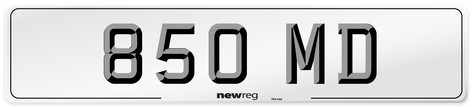 850 MD Number Plate from New Reg